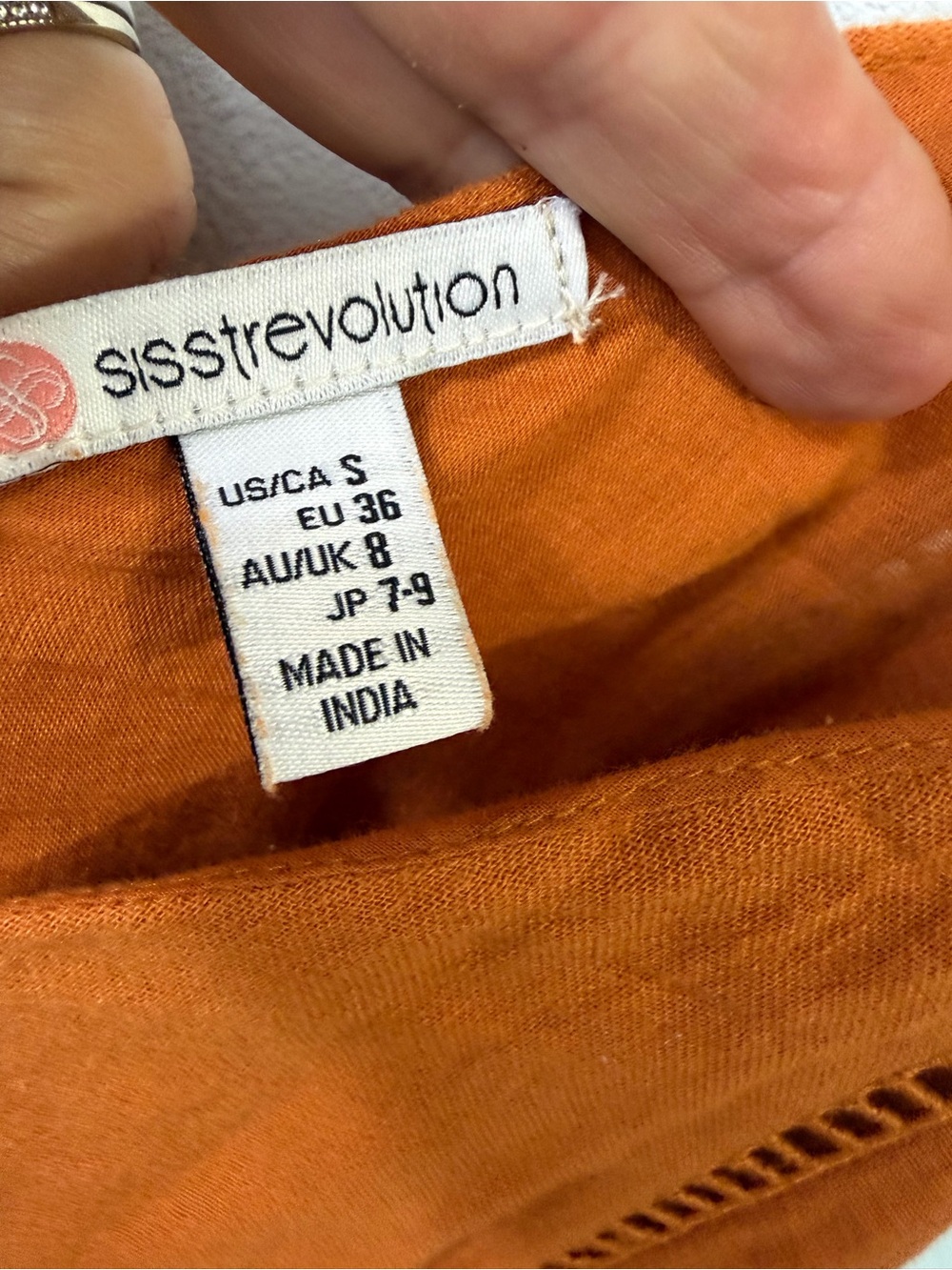 Spaghetti-Strap Rust Orange Ruffle-Hem Mini Dress - Picture 3 of 5